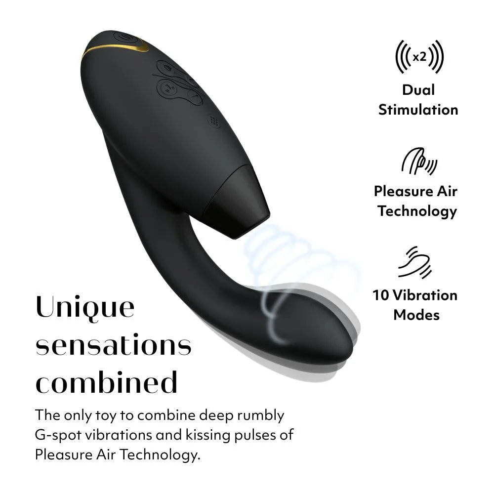 Womanizer Duo 2 Clitoral & G-Spot Stimulation in Black