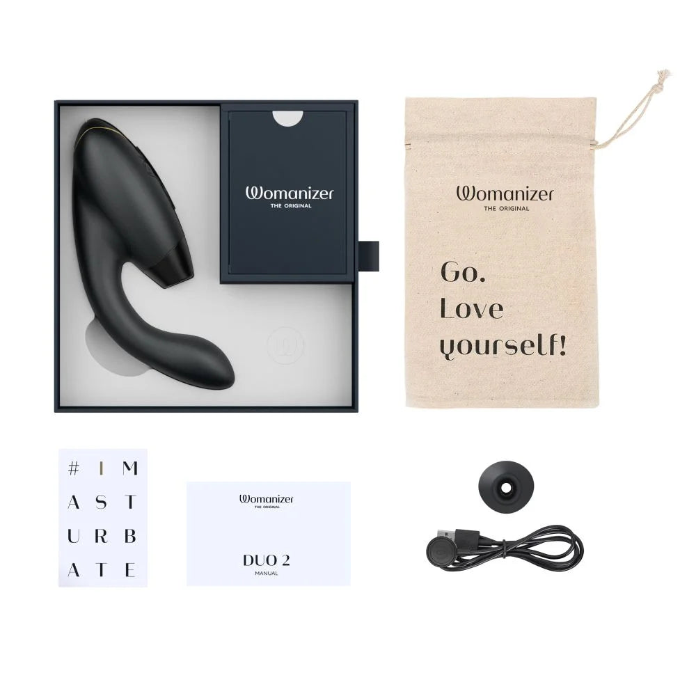 Womanizer Duo 2 Clitoral & G-Spot Stimulation in Black