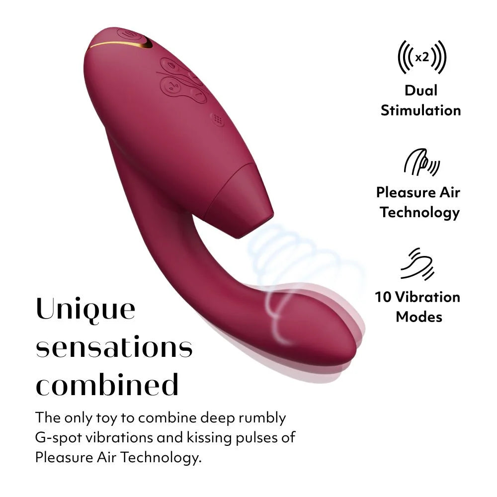 Womanizer Duo 2 Clitoral & G-Spot Stimulation in Bordeaux
