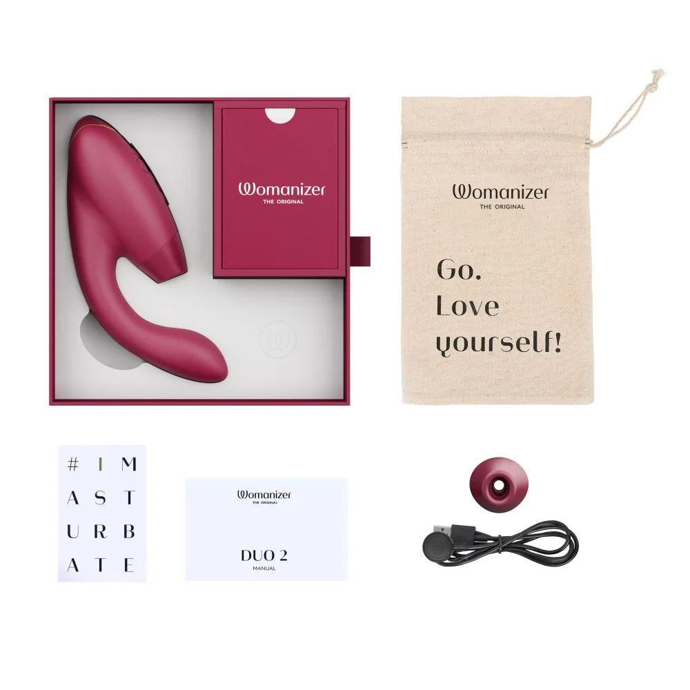 Womanizer Duo 2 Clitoral & G-Spot Stimulation in Bordeaux