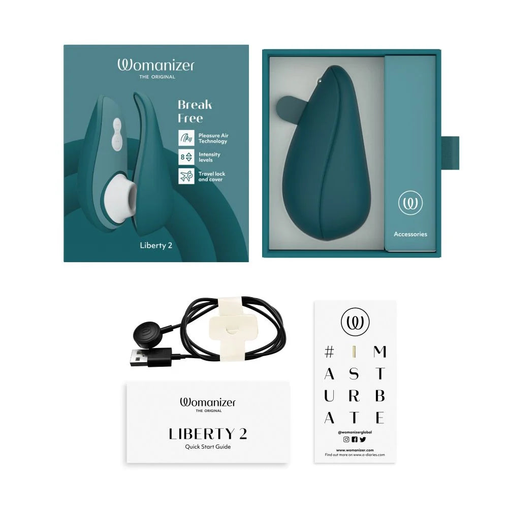 Womanizer Liberty 2 Clitoral Stimulator in Dark Petrol