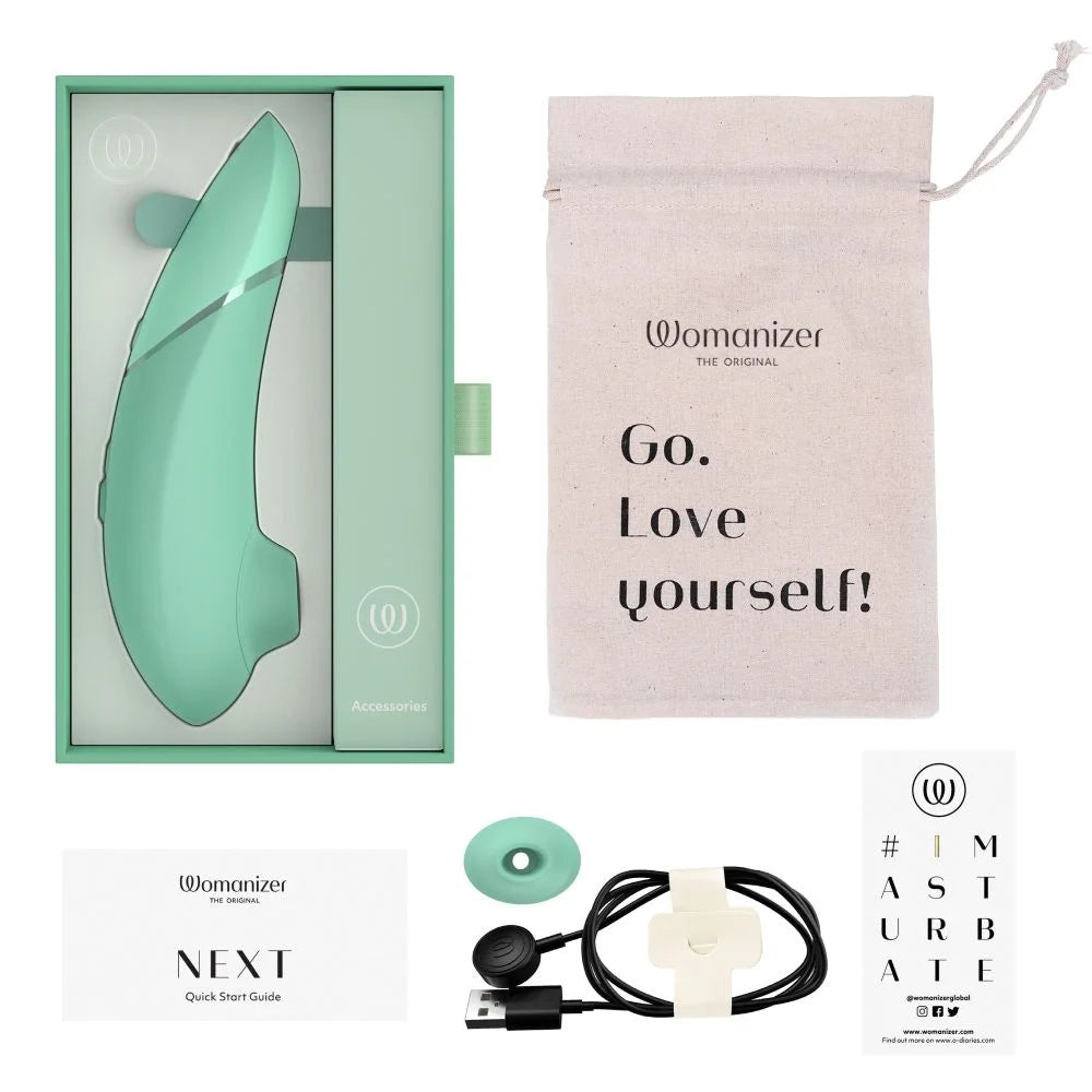 Womanizer Next 3D Pleasure Air Stimulator with Climax Control in Sage
