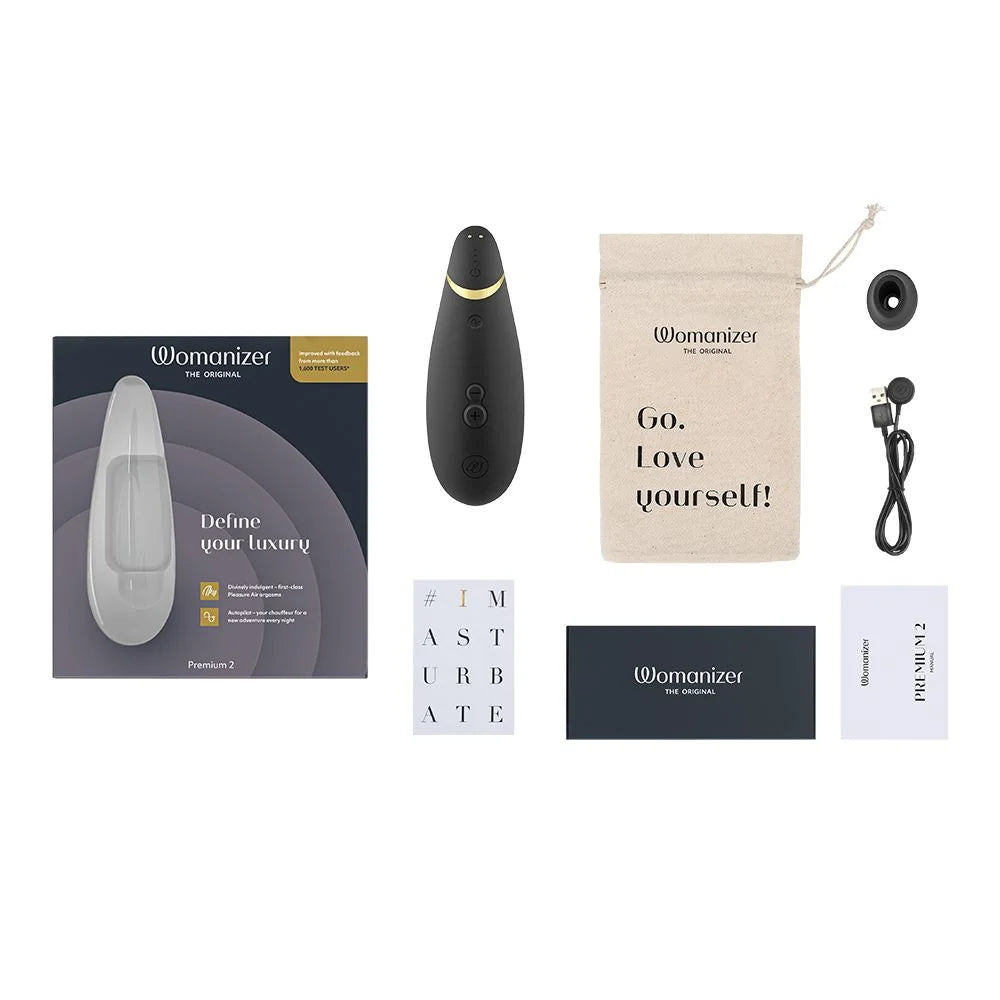 Womanizer Premium 2 Pleasure Air Stimulator in Black