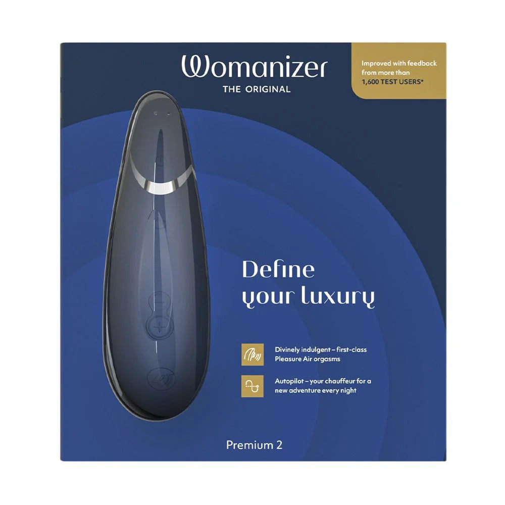 Womanizer Premium 2 Pleasure Air Stimulator in Blueberry