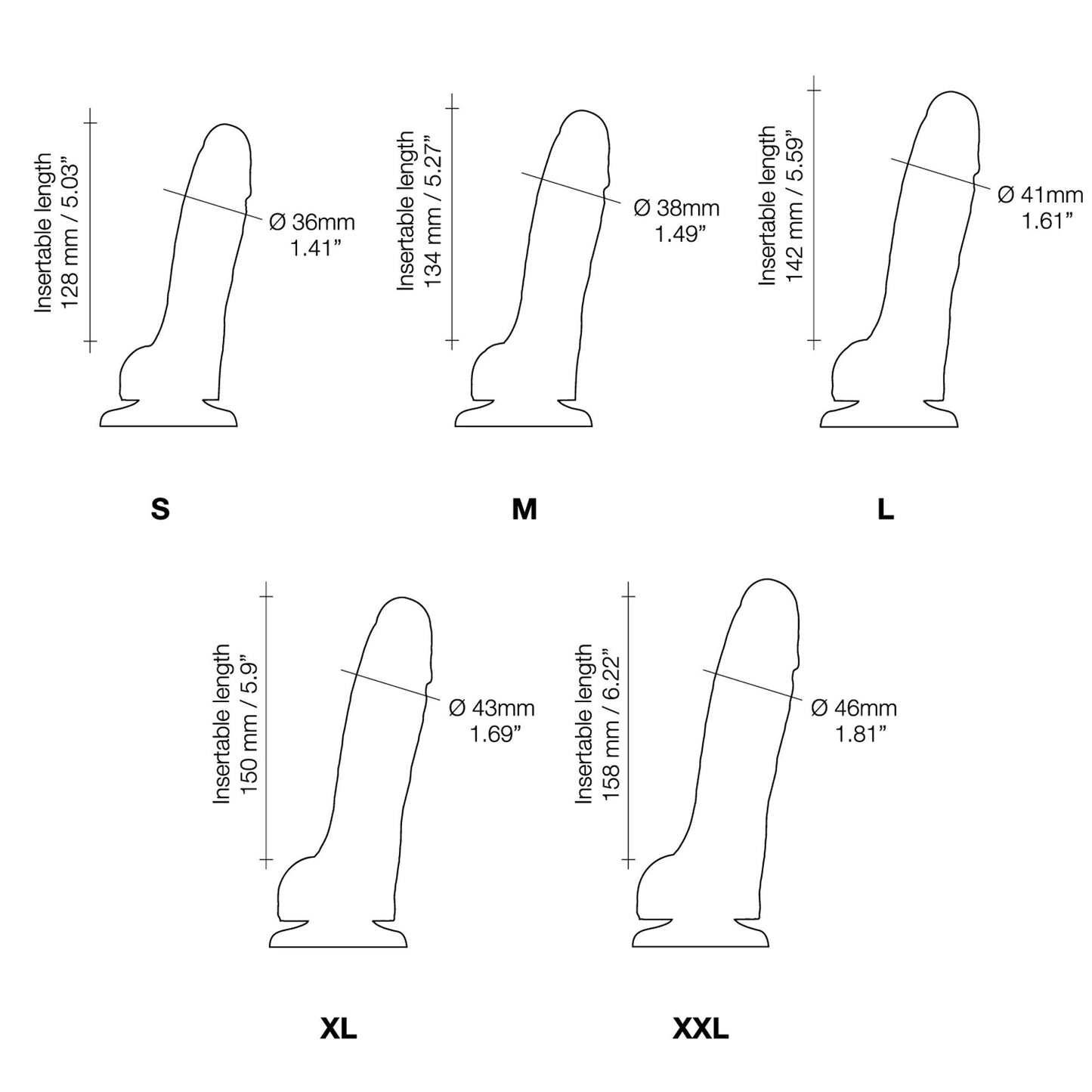 Strap-on-Me Sliding Skin Realistic Dildo - L Size in Vanilla