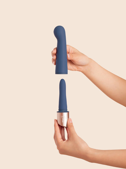 Deia Products The Couple Vibrator for Internal and External Stimulation in Navy