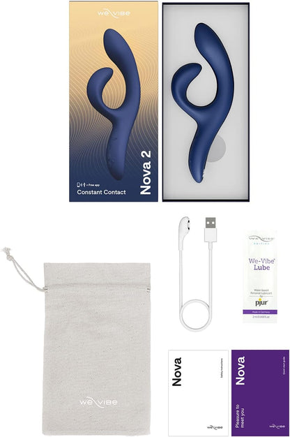 We-Vibe Nova 2 App Controlled Clitoral and G-Spot Stimulatior in Midnight Blue