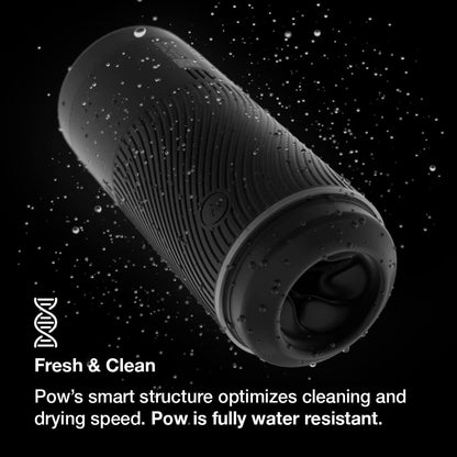 Arcwave Pow Male Stroker - Male Masturbator with Suction Control - Soft & Smooth Touch Penis Stroker - Clean Tech Silicone - Non-Electrical & Easy Clean Adult Sex Toy - Black