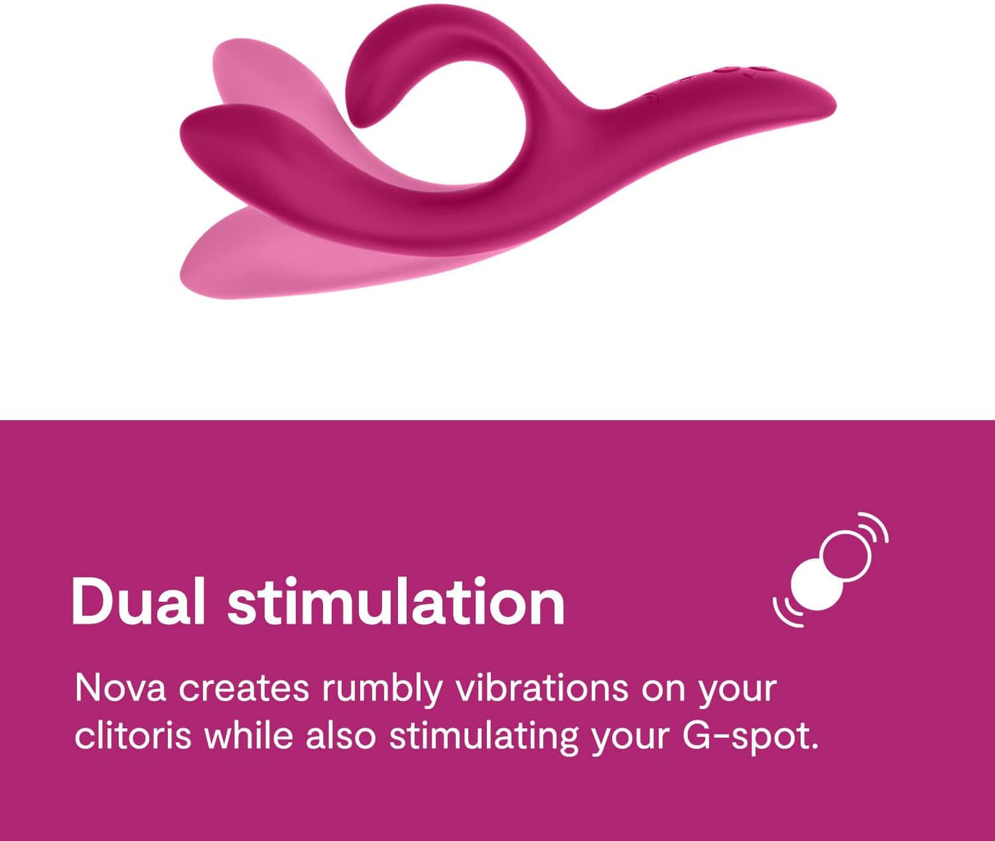 We-Vibe Nova 2 App Controlled Clitoral and G-Spot Stimulatior in Fuchsia