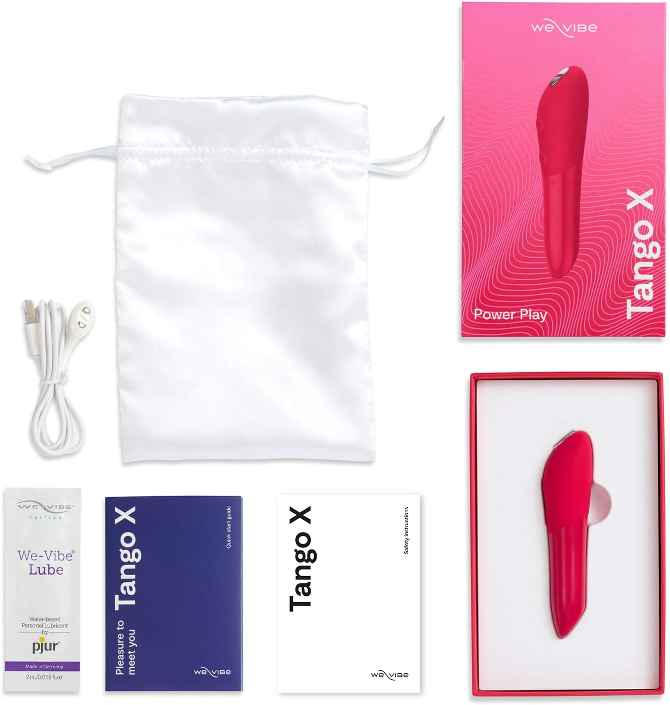 We-Vibe Tango X Power Play Bullet Vibe in Cherry Red