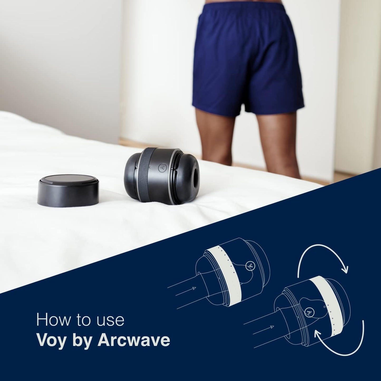 Arcwave Voy Penis Stroker for Men - Male Masturbator Toy - 8 Different Settings - Tightness Adjustment System - Waterproof - CleanTech Silicone - Adult Masturbating Sex Toy