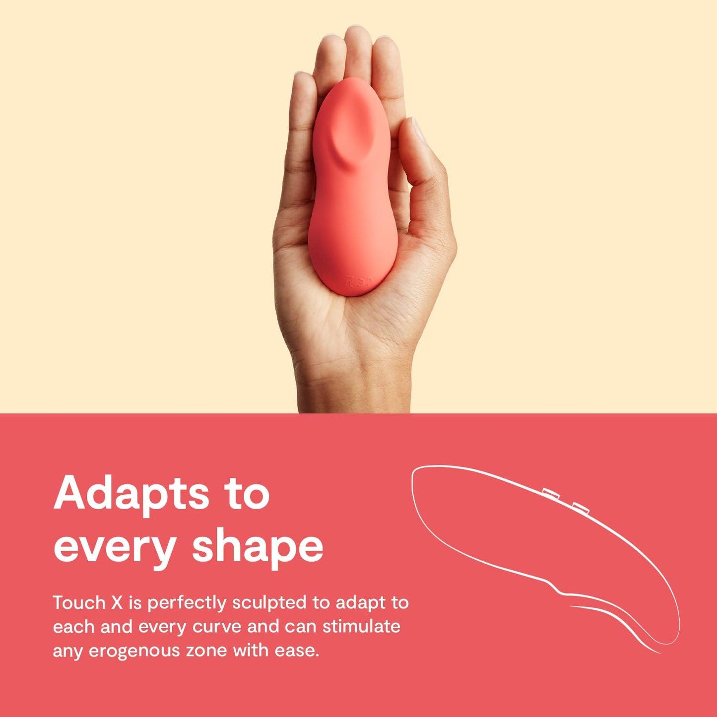 We-Vibe Touch X Magic Multitasker Vibe in Crave Coral