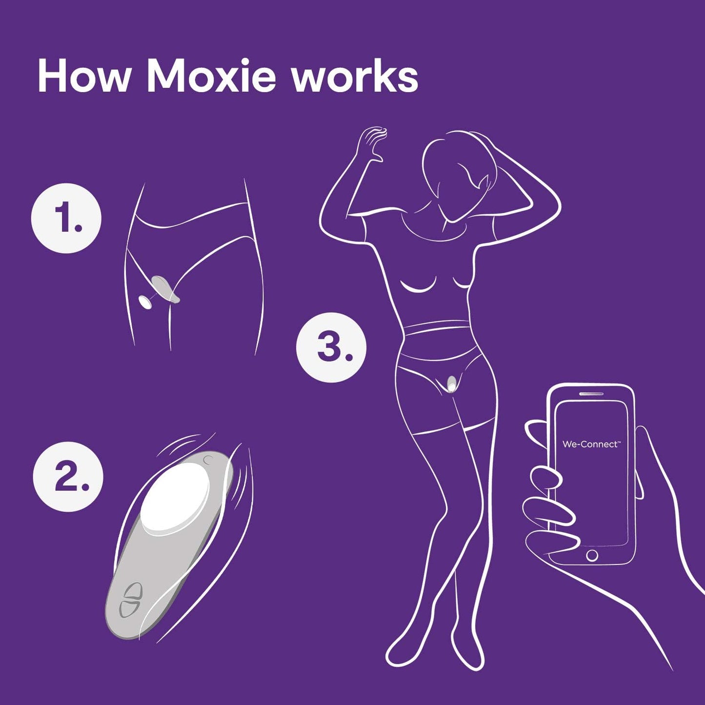 We-Vibe Moxie+ Wearable App and Remote Controlled Clitoral Vibe in Satin Black