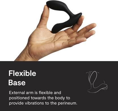 We-Vibe Vector+ App and Remote Controlled Prostate Massager in Charcoal Black