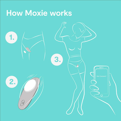 We-Vibe Moxie+ Wearable App and Remote Controlled Clitoral Vibe in Aqua