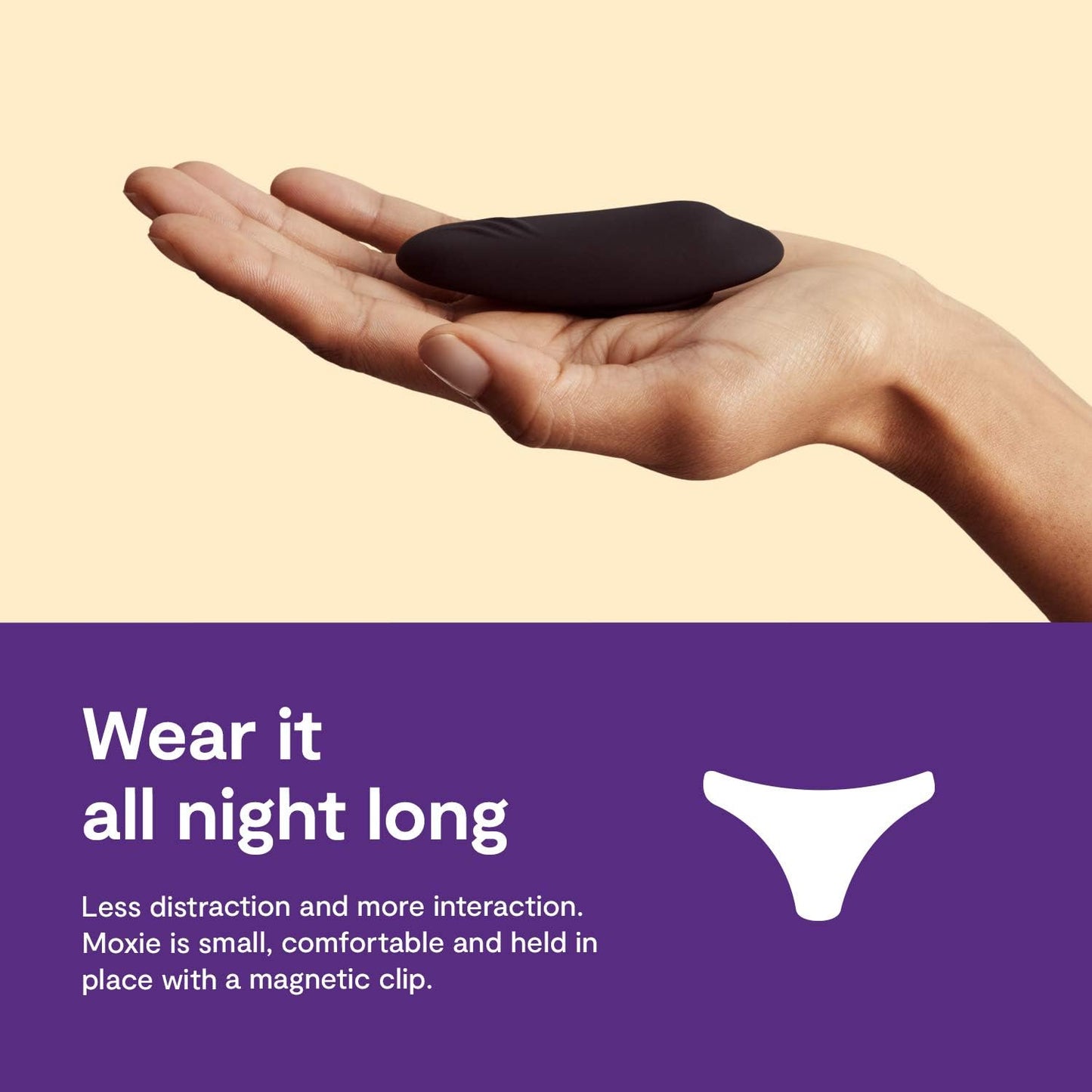 We-Vibe Moxie+ Wearable App and Remote Controlled Clitoral Vibe in Satin Black