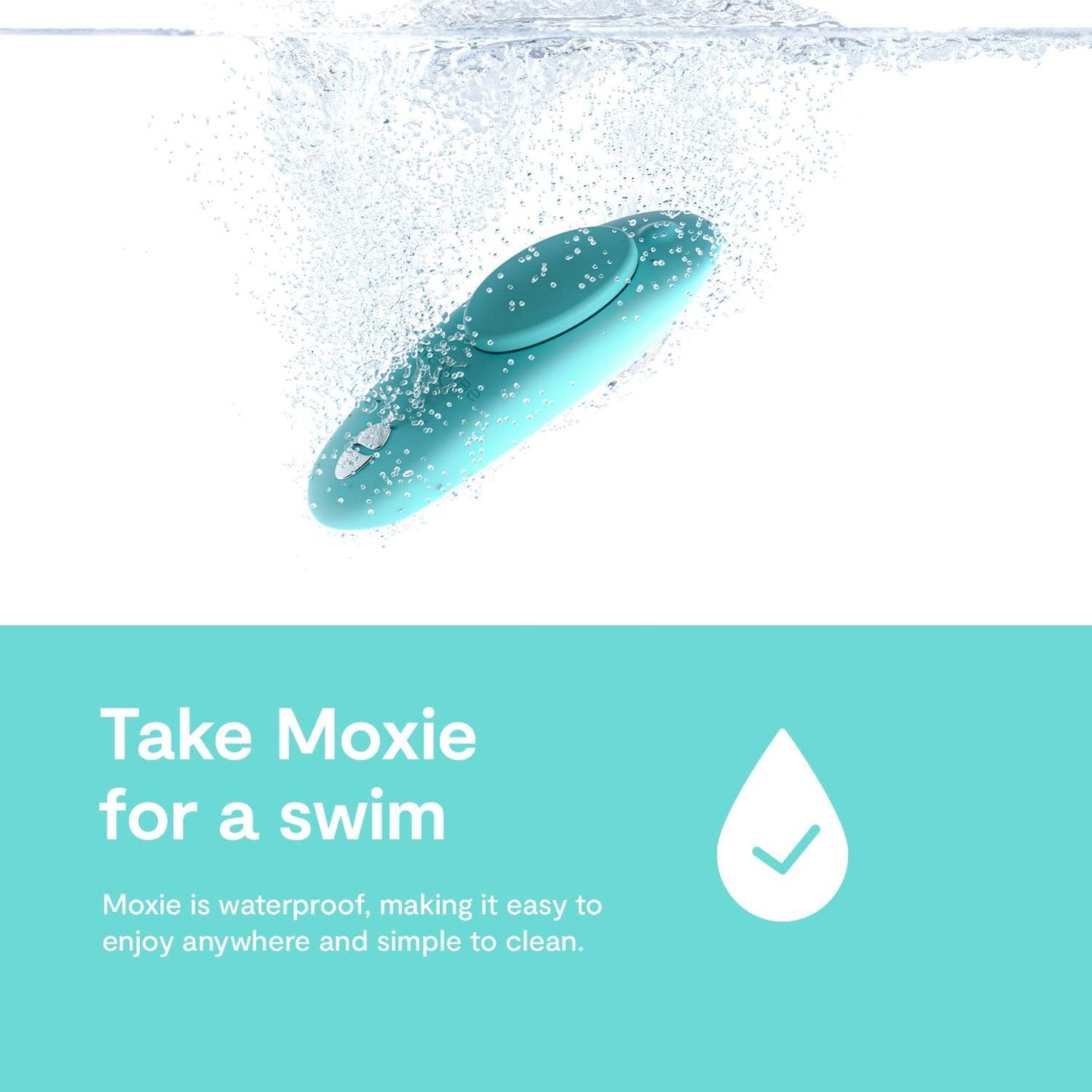 We-Vibe Moxie+ Wearable App and Remote Controlled Clitoral Vibe in Aqua