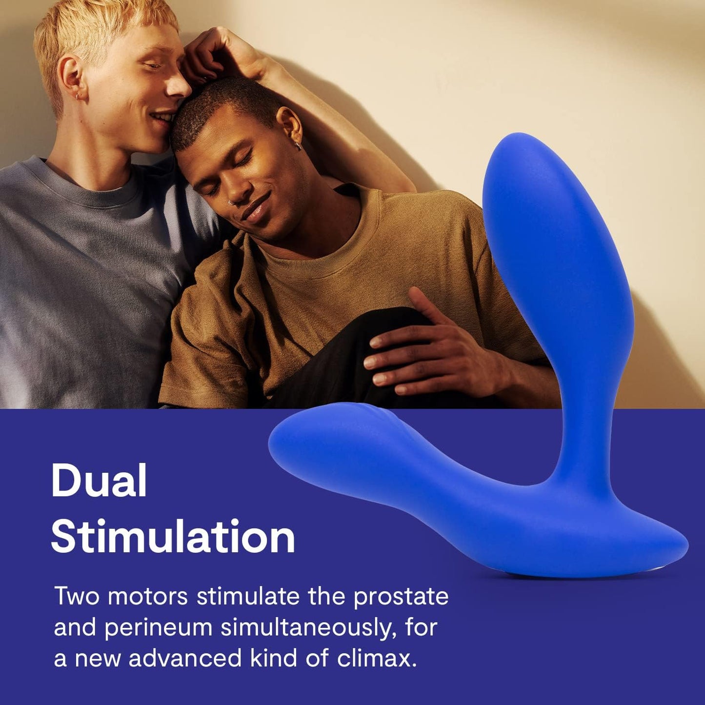 We-Vibe Vector+ App and Remote Controlled Prostate Massager in Blue