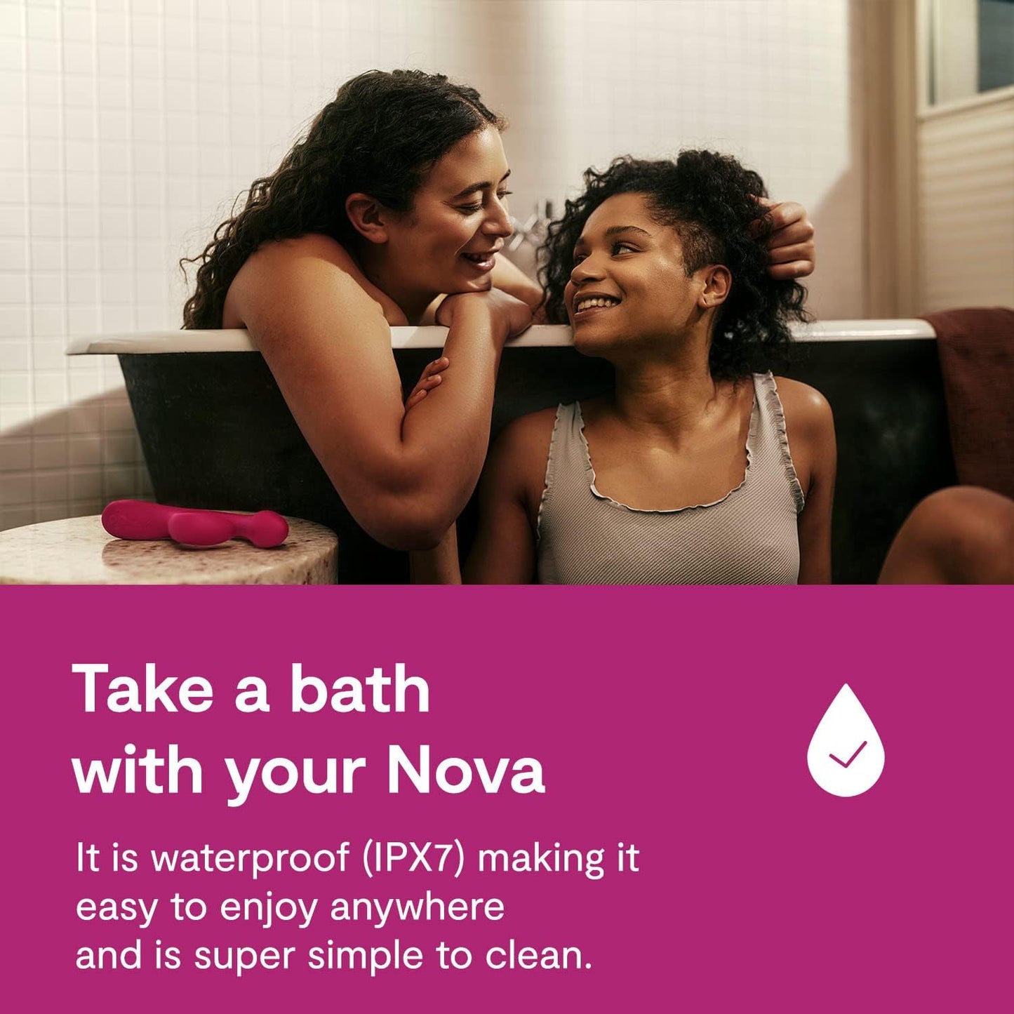 We-Vibe Nova 2 App Controlled Clitoral and G-Spot Stimulatior in Fuchsia