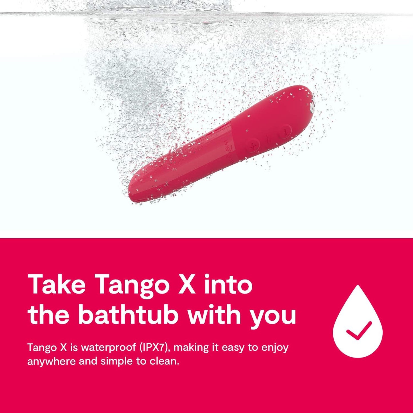 We-Vibe Tango X Power Play Bullet Vibe in Cherry Red