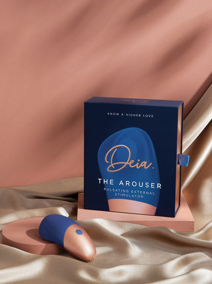 Deia Products The Arouser Toy in Navy - External Clitoral Vibration - Couples or Individual Use