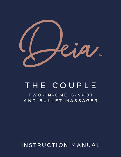 Deia Products The Couple Vibrator for Internal and External Stimulation in Navy