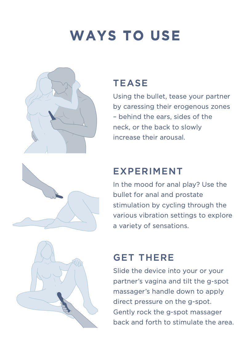 Deia Products The Couple Vibrator for Internal and External Stimulation in Navy