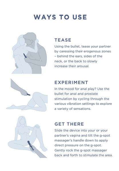 Deia Products The Couple Vibrator for Internal and External Stimulation in Navy