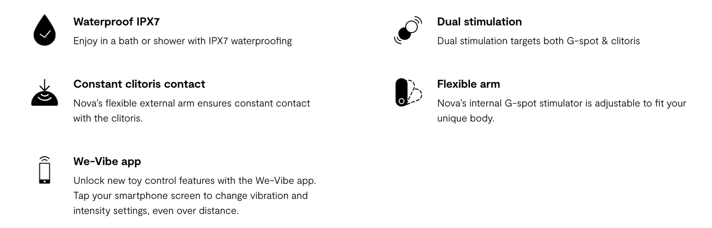 We-Vibe Nova 2 App Controlled Clitoral and G-Spot Stimulatior in Fuchsia