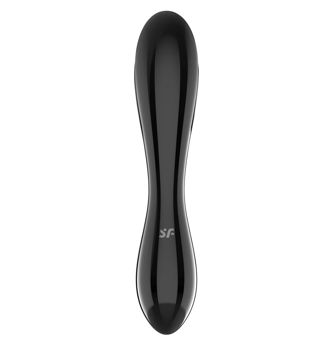 Satisfyer Dazzling Crystal Vaginal and Clitoral Dildo Stimulation in Black