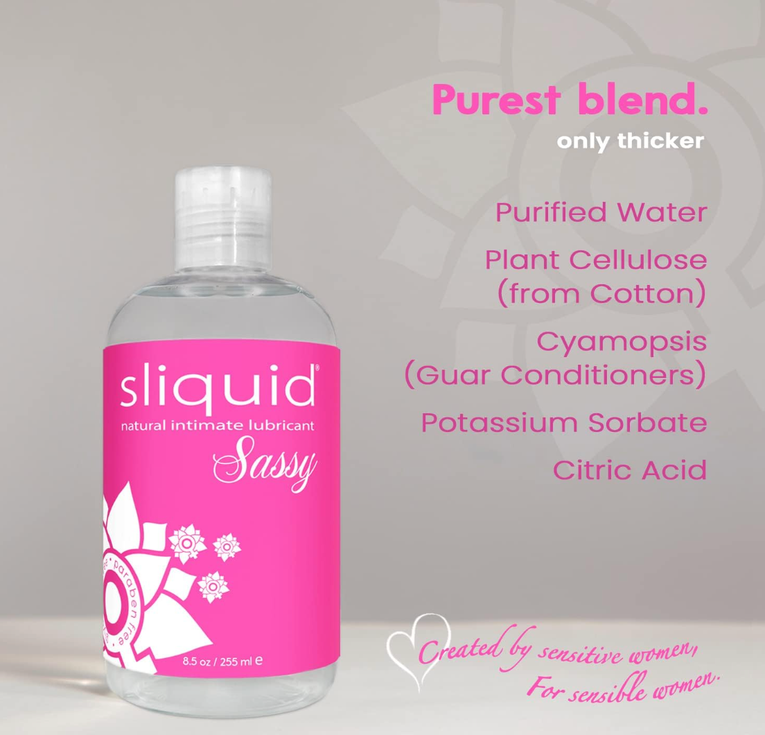 Sliquid Water-Based Sassy Gel Anal Lubricant 8.5oz/255ml