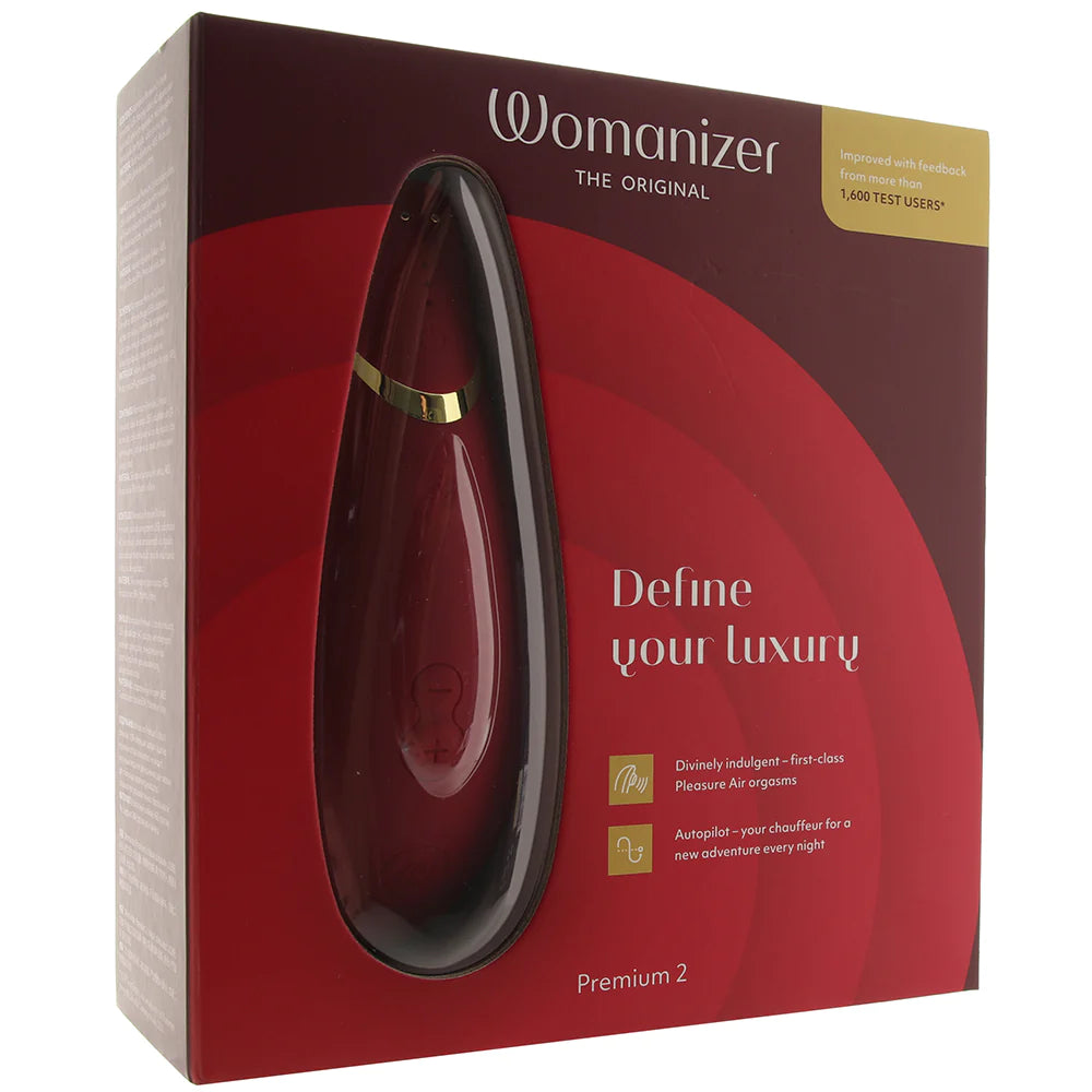 Womanizer Premium 2 Pleasure Air Stimulator in Bordeaux