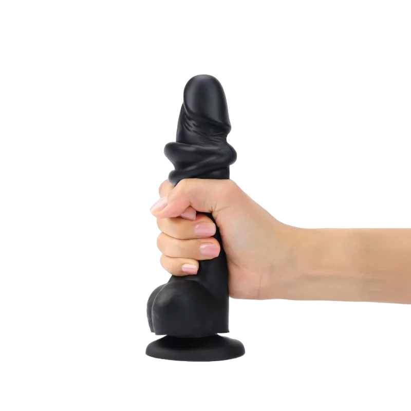 Strap-on-Me Sliding Skin Realistic Dildo - XL Size - in Black