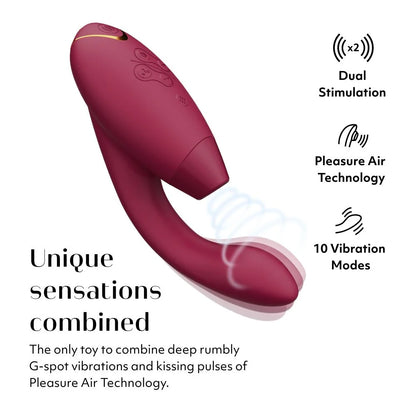 Womanizer Duo 2 Clitoral & G-Spot Stimulation in Bordeaux