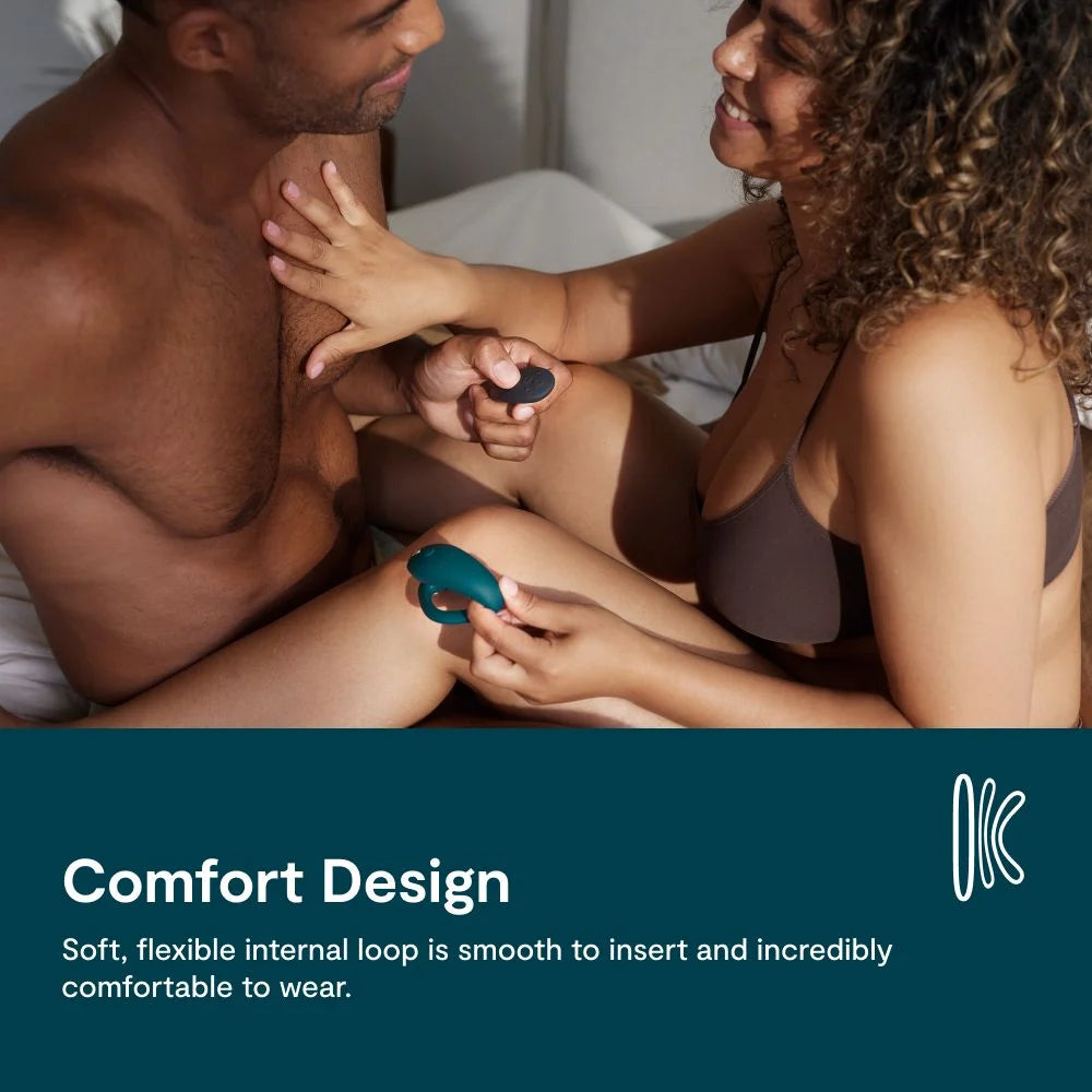 We-Vibe Sync O App and Remote Controlled Couples Vibrator in Purple in Green Velvet