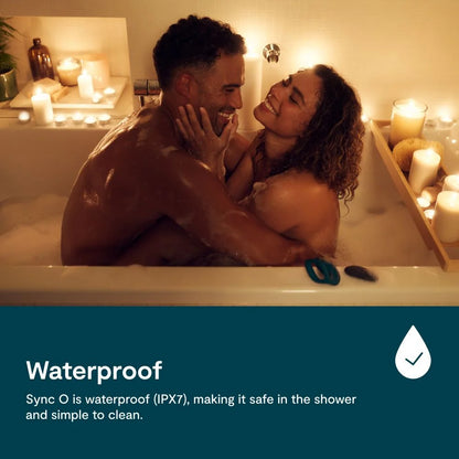 We-Vibe Sync O App and Remote Controlled Couples Vibrator in Purple in Green Velvet