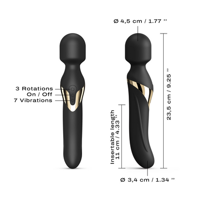 Dorcel Dual Orgasm GoldThrusting G Spot Rabbit in Black and Gold