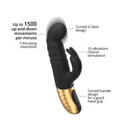 Dorcel G-Stormer Thrusting G Spot Rabbit in Black and Gold