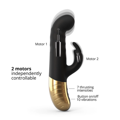 Dorcel G-Stormer Thrusting G Spot Rabbit in Black and Gold