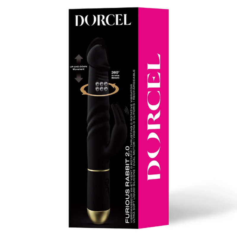 Dorcel Furious Rabbit 2.0 In Black & Gold - 3-in-1 Sextoy