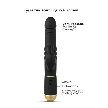 Dorcel Furious Rabbit 2.0 In Black & Gold - 3-in-1 Sextoy