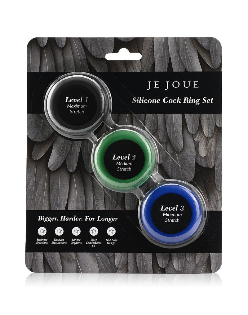 Silicone Cock Ring Trio - All 3 Stretch Levels