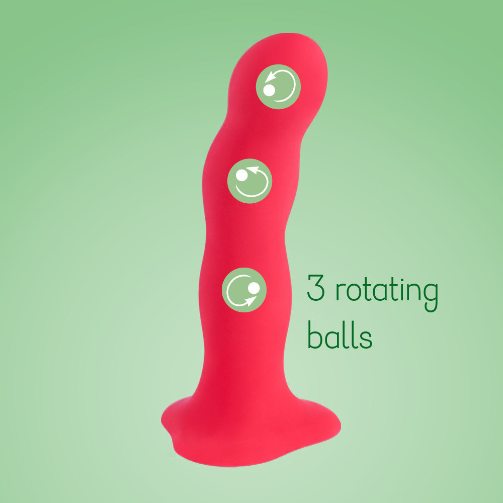 Fun Factory Bouncer Strap-On Dildo with Rumbling Balls Inside