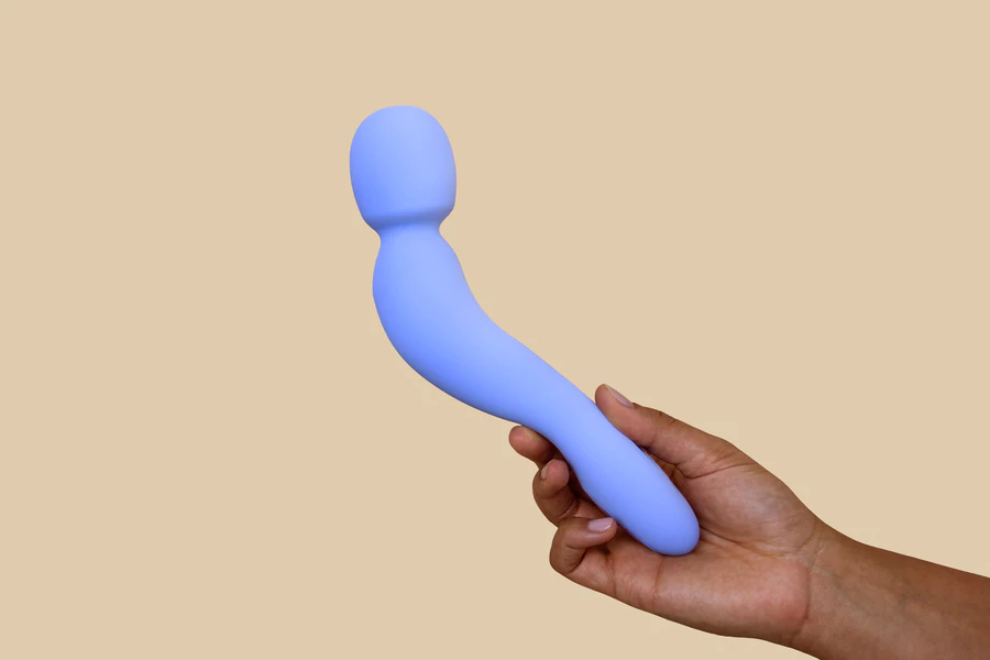 Dame Com External Wand Vibrator in Periwinkle