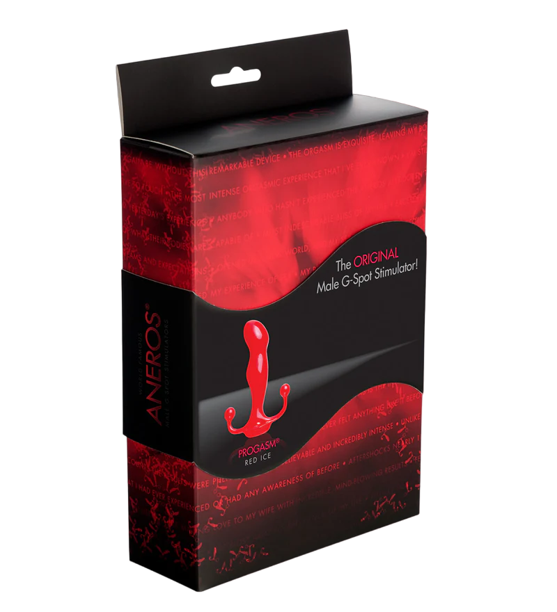 Aneros Progasm Massager Male G-Spot Stimulator in Red Ice