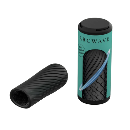 Arcwave Ghost Male Stroker - Male Masturbator with 4 Inch Reversible Sleeve - Multi-Textured Penis Sleeve - Clean Tech Silicone - Reusable & Easy Clean Adult Sex Toy - Black