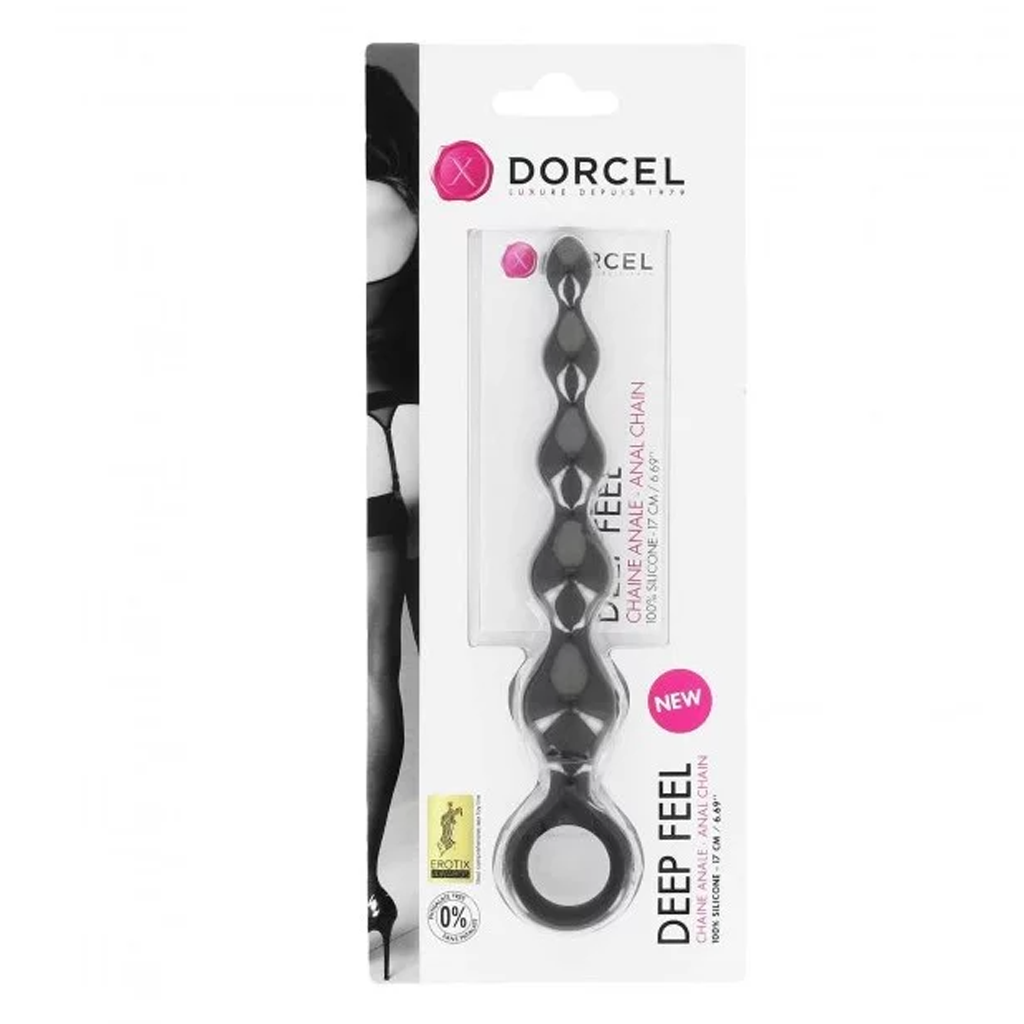 Dorcel Deep Feel Anal Beads in Black