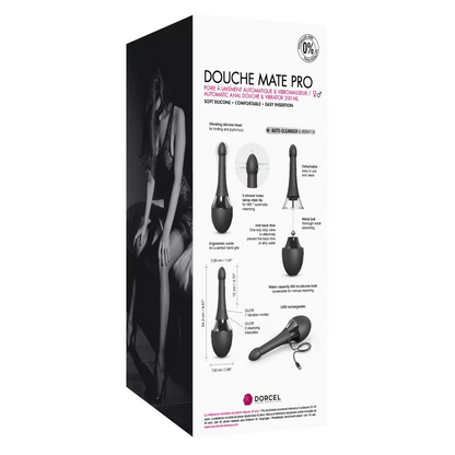 Dorcel Douche Mate Pro Automatic Anal Douche And Vibrator in Black