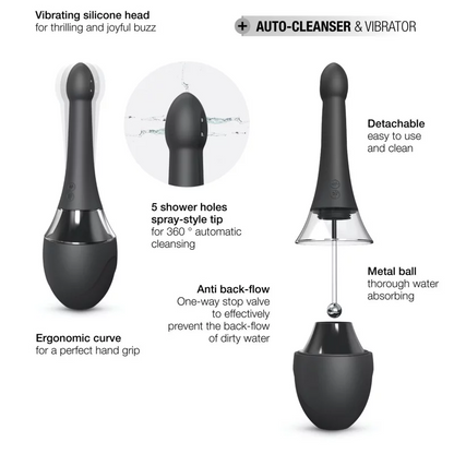 Dorcel Douche Mate Pro Automatic Anal Douche And Vibrator in Black