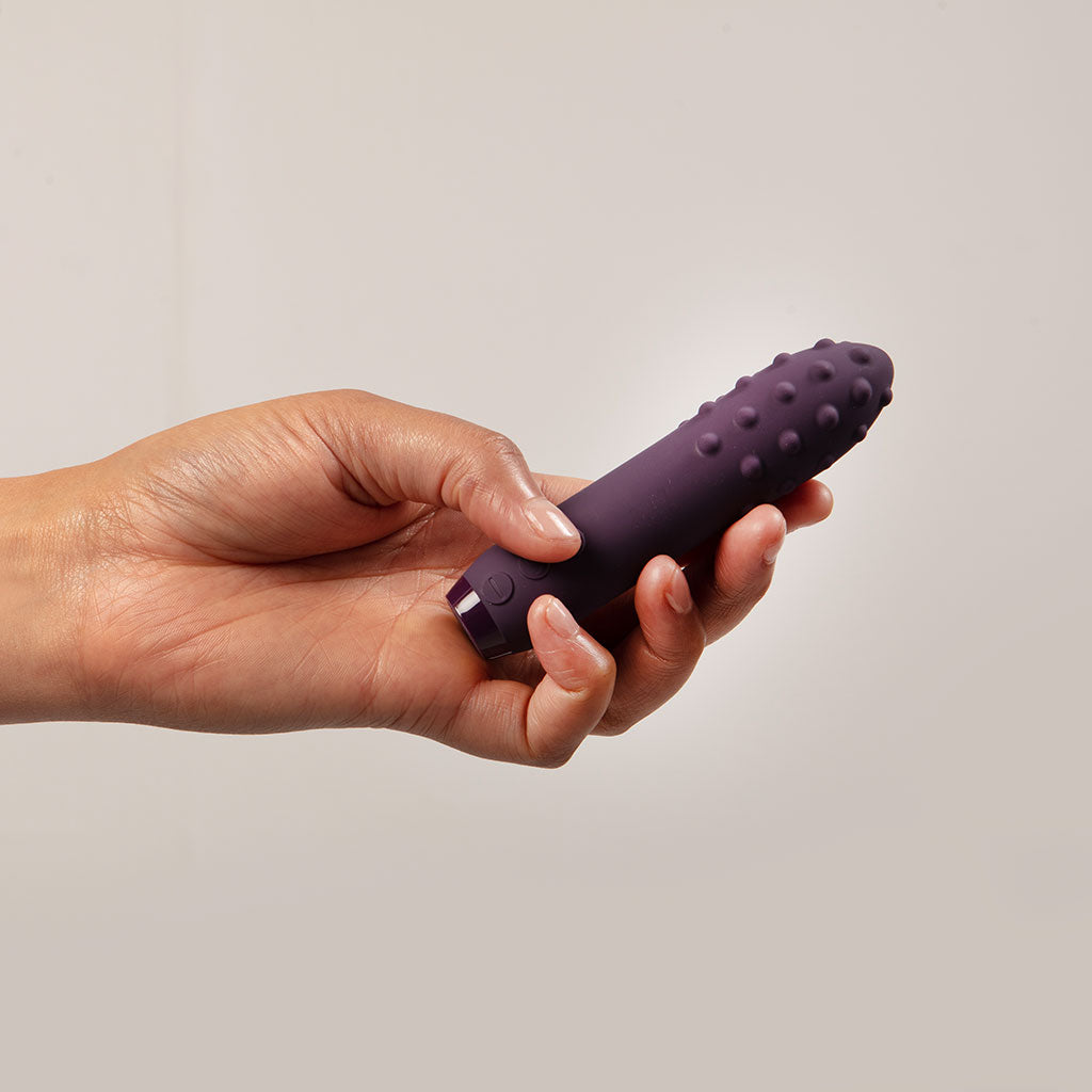 Duet Bullet Vibrator Multi-Surfaced for Intense Stimulation in Purple